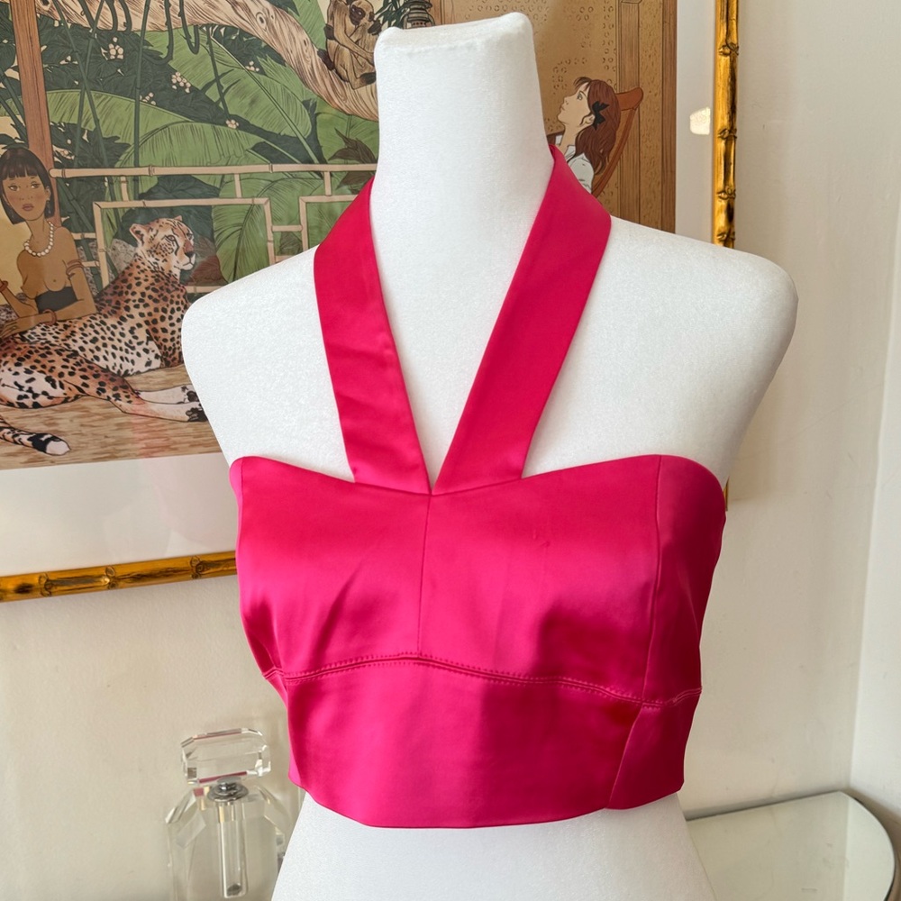 Karen Millen Womens Italian Satin Bralette Top. Size 4